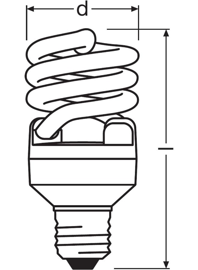 OSRAM Osram Dulux Mini Twist E27 Fluorescent Bulb 20W 1300lm 865 - Image 4
