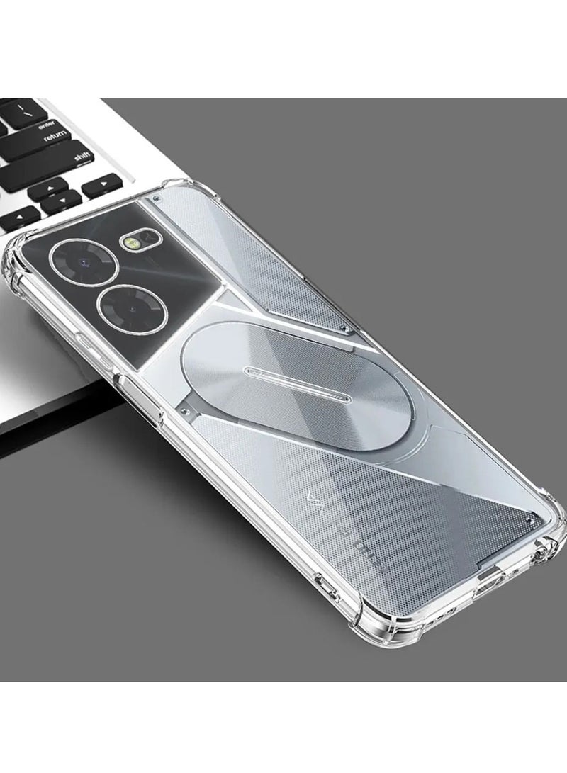 Techie Tecno Pova 5 Pro Soft TPU Bumper Corner Ultra Slim Clear Case Shockproof Anti Fingerprint Transparent Protective Back Cover - Image 4