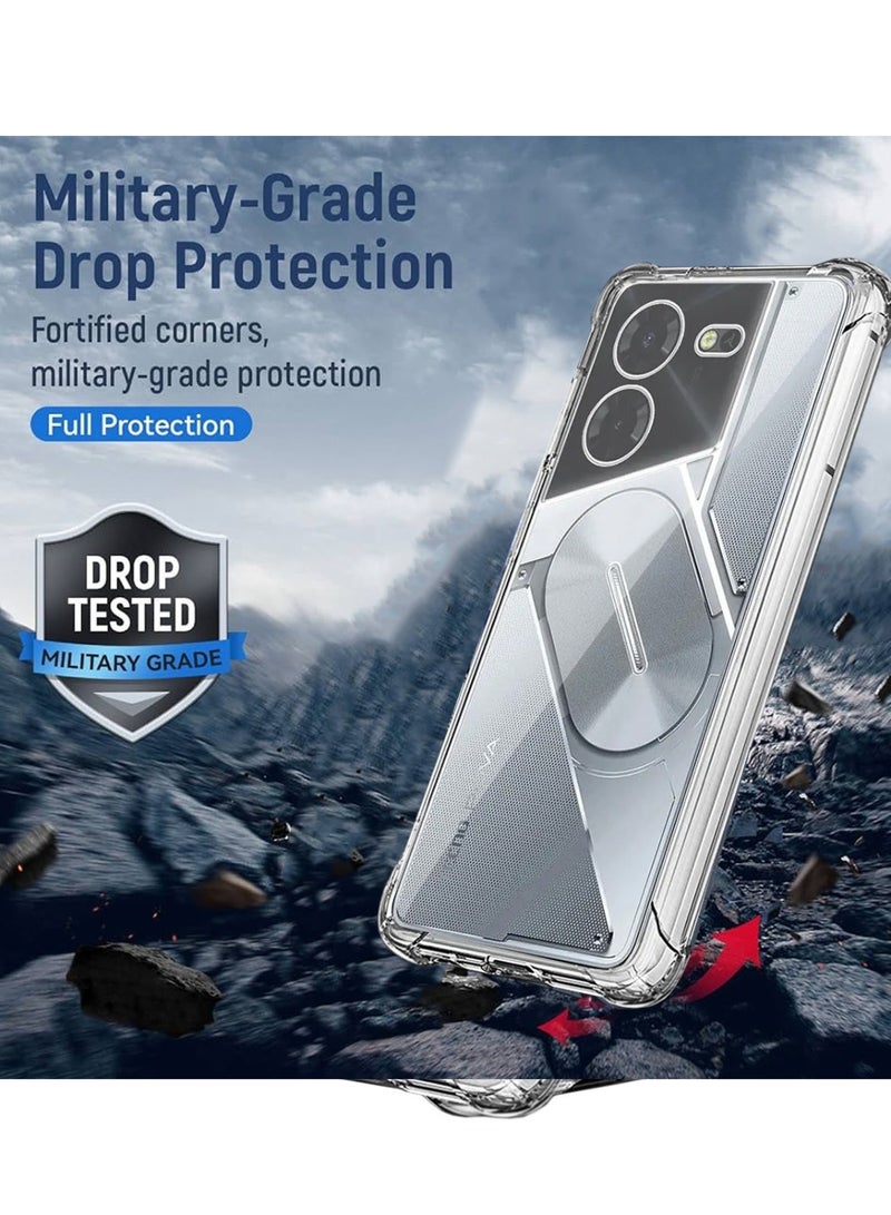 Techie Tecno Pova 5 Pro Soft TPU Bumper Corner Ultra Slim Clear Case Shockproof Anti Fingerprint Transparent Protective Back Cover - Image 5