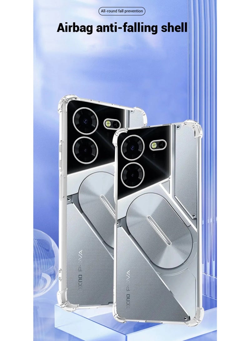 Techie Tecno Pova 5 Pro Soft TPU Bumper Corner Ultra Slim Clear Case Shockproof Anti Fingerprint Transparent Protective Back Cover - Image 2