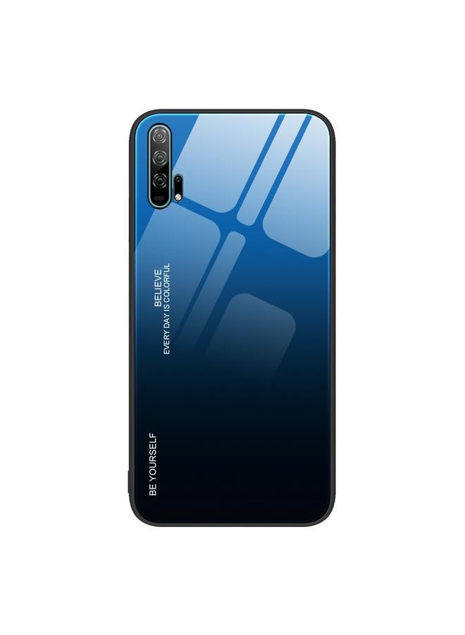 اس-توب جراب هاتف زجاجي متدرج اللون لهاتف Honor 20 Pro - Image 1