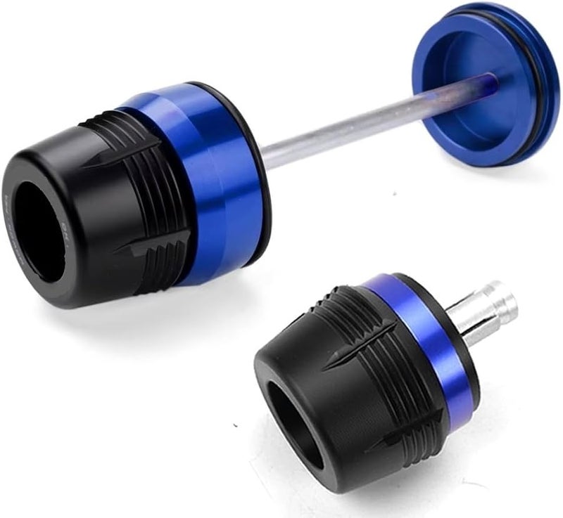 BMW R1300 GS R1300 GS1300 Rear Wheel Axle Crash Slider Protectors Combo Blue - Image 2