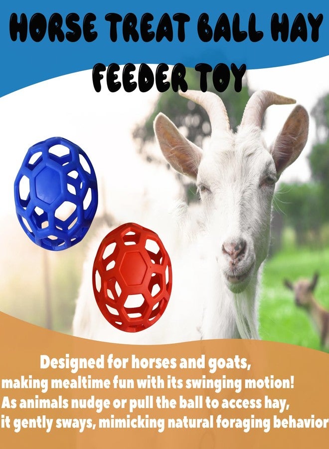 Mtuiewo 2 Pcs Novelty Hay Ball for Horses to Play with and Relieve Stress, Bright Color Hay Balls for Goats to Avoid Boredom - Image 3