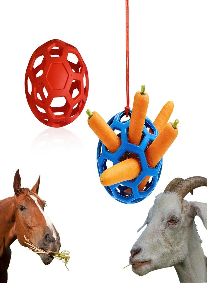 Mtuiewo 2 Pcs Novelty Hay Ball for Horses to Play with and Relieve Stress, Bright Color Hay Balls for Goats to Avoid Boredom - Image 1