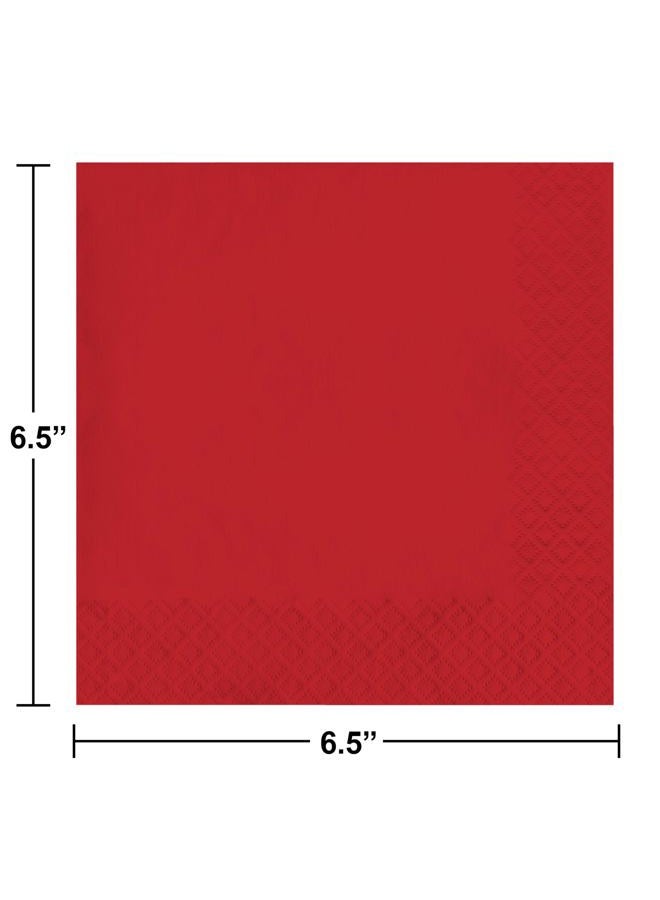 CREATIVE CONVERTING Touch of Colour Luncheon Napkins 50 Pieces, Classic Red - Image 2