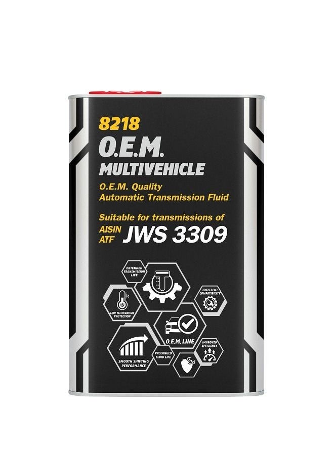 MANNOL - 8218 Multivehicle ATF Universal Automatic Transmission Fluid   JWS 3309 For Automatic Gear - Image 1