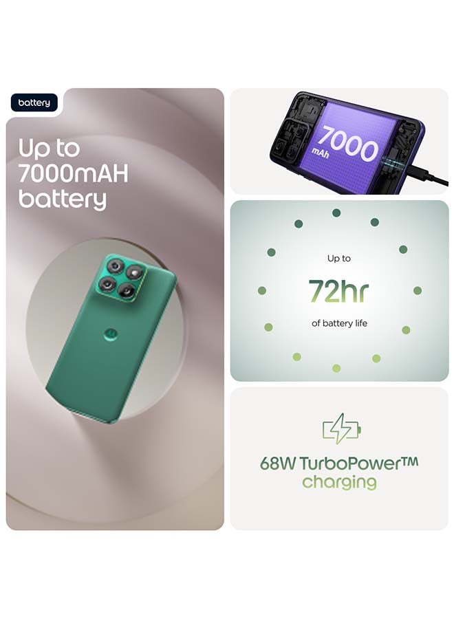 موتورولا Edge 70 Fusion 5G ثنائي الشريحة بانتون الأخضر الرياضي 12 جيجابايت رام 256 جيجابايت - نسخة الشرق الأوسط - Image 2