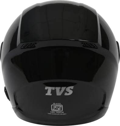 TVS Apex Fit Half Face Motorcycle Helmet, ISI Certified, Clear Visor, Black, Size M - Image 3