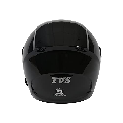 TVS Apex Fit Half Face Motorcycle Helmet, ISI Certified, Clear Visor, Black, Size M - Image 4