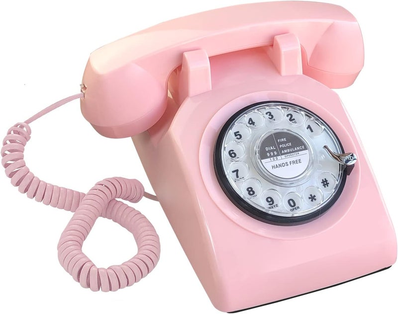 TelPal Retro Single Line Corded Desk Telephone Classic Vintage Rotary Dial Hands Free Landline Phone for Home/Office/Hotel, Antique Phones for Seniors Gift - Image 3