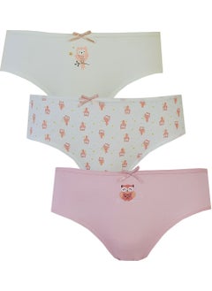 Hepsine Rakip Rivaling All 3-Piece Girl's Patterned Slip Panties Thin Elastic Cute Comfortable  - Image 3