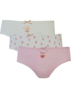 Hepsine Rakip Rivaling All 3-Piece Girl's Patterned Slip Panties Thin Elastic Cute Comfortable  - Image 4