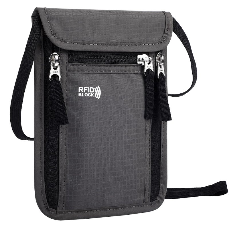 KEAFOLS Travel Pouch Neck Wallet Family Passport Holder Organizer Case with RFID Blocking - Image 1