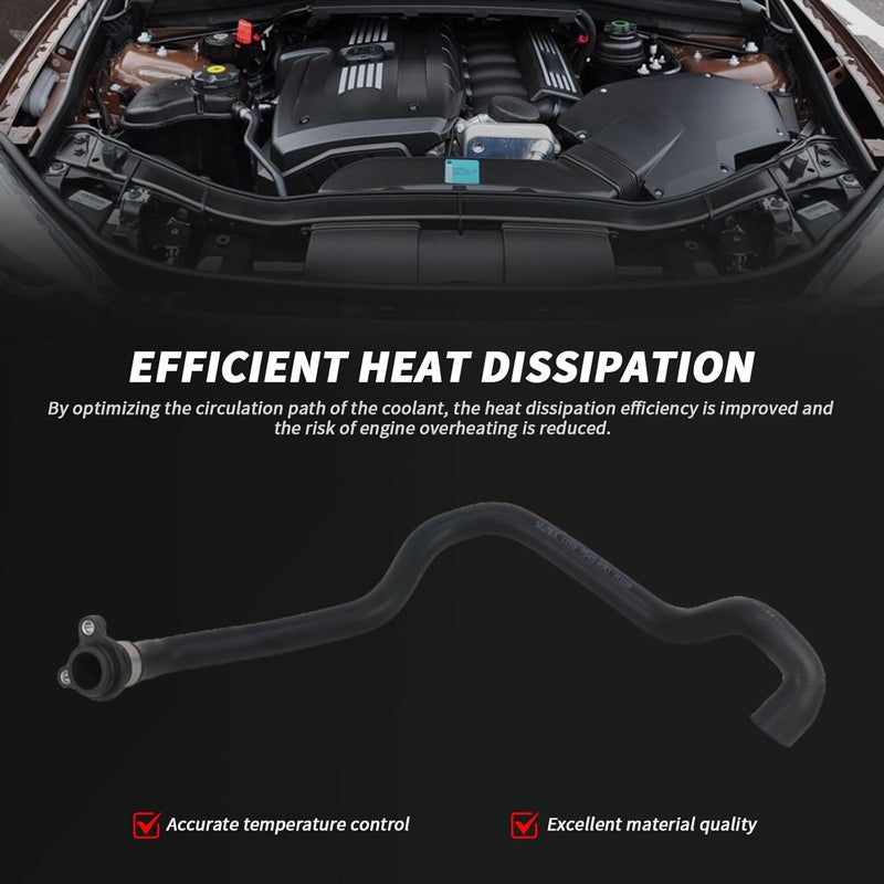 water coolant hose thermostat front engine 2002-2015 For Bmw E82 E88 128i E90 E91 325i 325xi 328i 328i xDrive 328xi, 330i, 330xi, Z4, Replacement # 11537545890 - Image 3