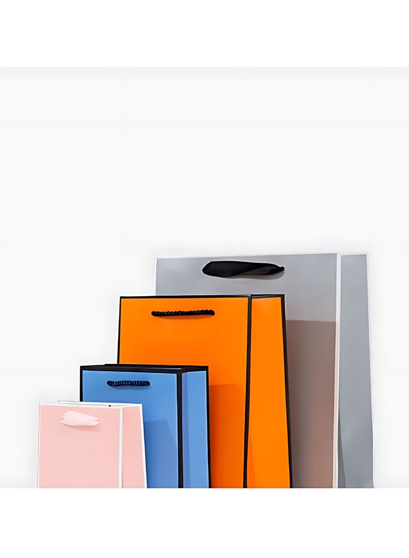 Neonix 10 Pcs Small Paper Gift Bags with Handle, 10.7"×3.2"×8.3" Shopping Bags, Kids Party Bags, Supplies Snacks Candy Gift Bags Food Bags, Birthday Wedding Celebration Party Gift Craft Bags (5 Colors) - Image 2