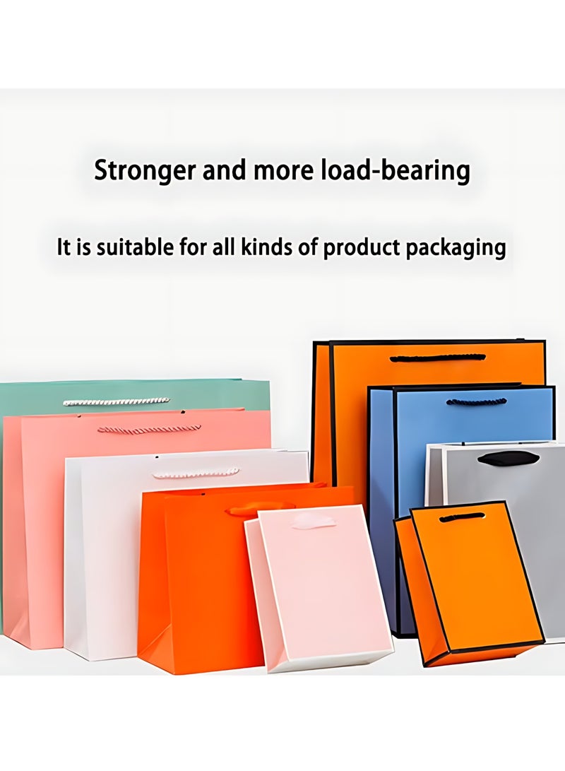 Neonix 10 Pcs Small Paper Gift Bags with Handle, 10.7"×3.2"×8.3" Shopping Bags, Kids Party Bags, Supplies Snacks Candy Gift Bags Food Bags, Birthday Wedding Celebration Party Gift Craft Bags (5 Colors) - Image 4