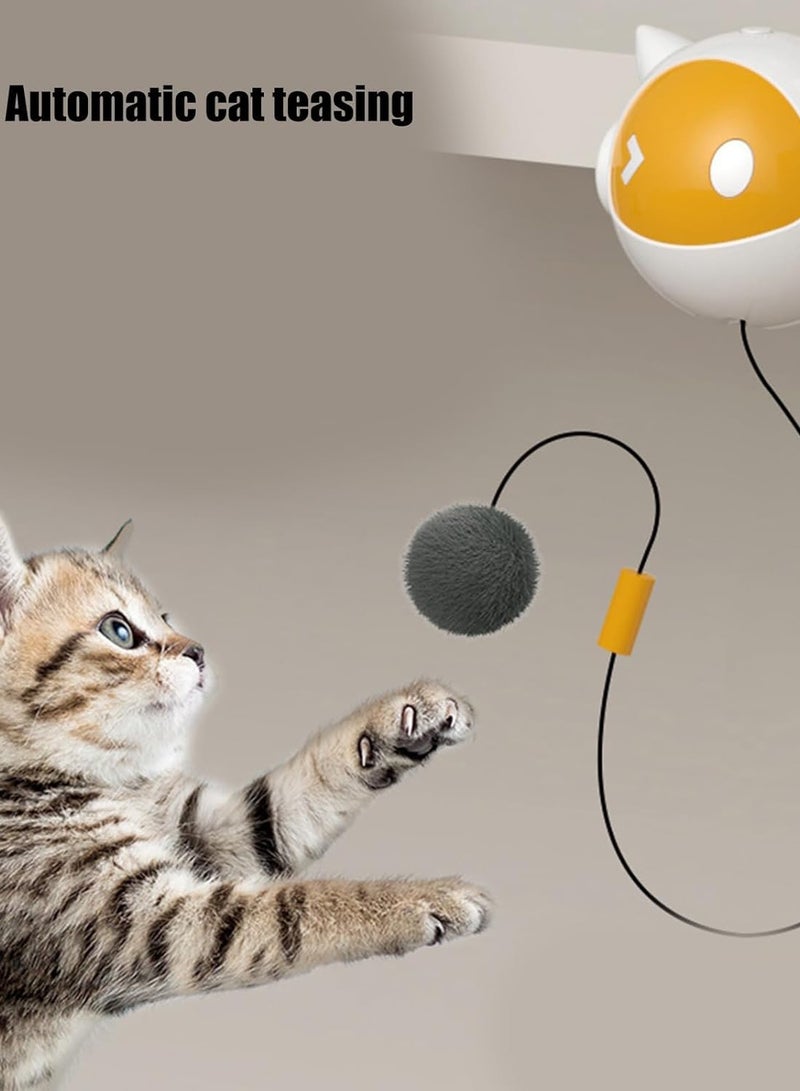 MAOGEDA Self-Moving Cat Toy with Fluffy Ball, Automatic Random Motion for Indoor Cats, No Installation Needed, Battery Operated (2 AAA Required) - Image 3