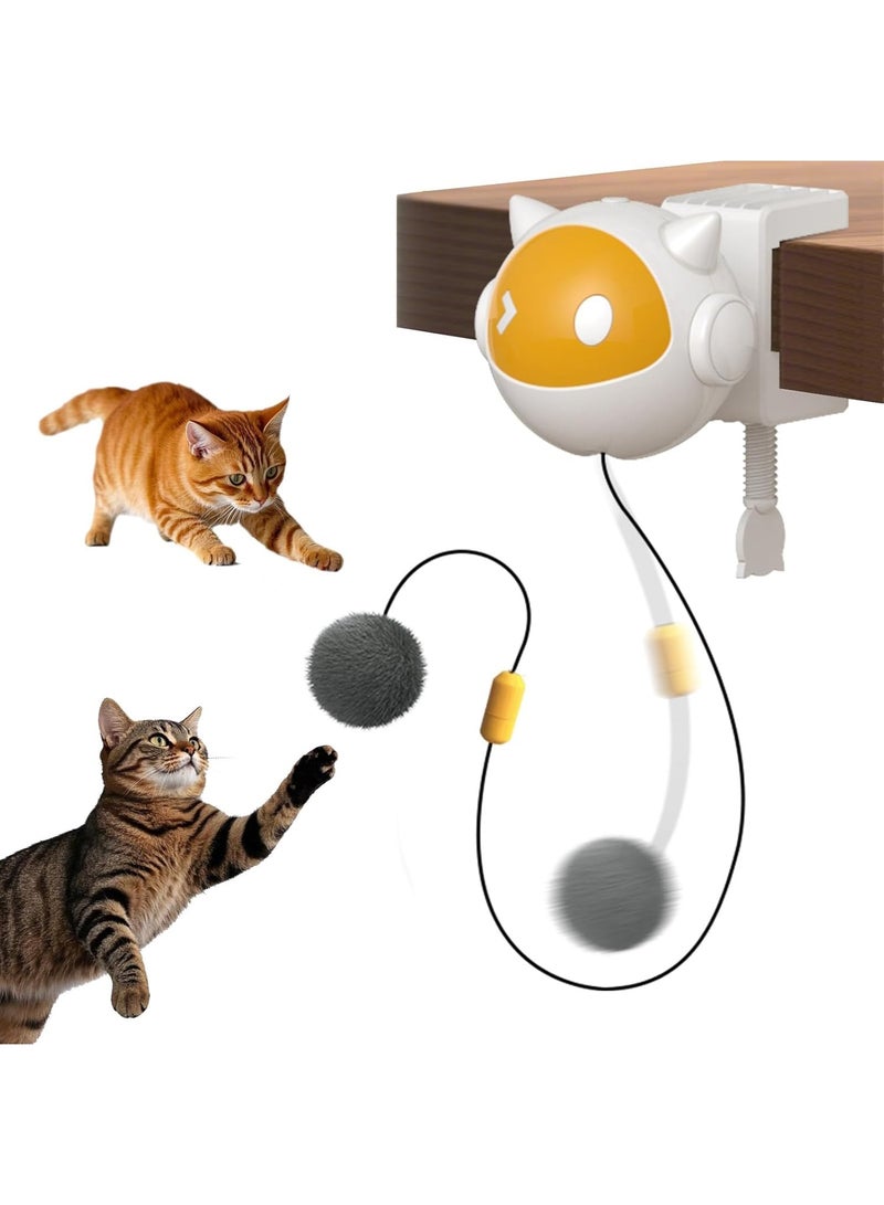 MAOGEDA Self-Moving Cat Toy with Fluffy Ball, Automatic Random Motion for Indoor Cats, No Installation Needed, Battery Operated (2 AAA Required) - Image 1