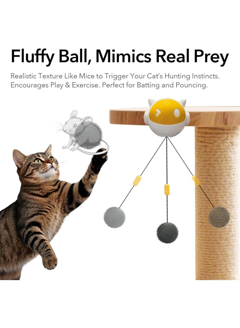 MAOGEDA Self-Moving Cat Toy with Fluffy Ball, Automatic Random Motion for Indoor Cats, No Installation Needed, Battery Operated (2 AAA Required) - Image 5