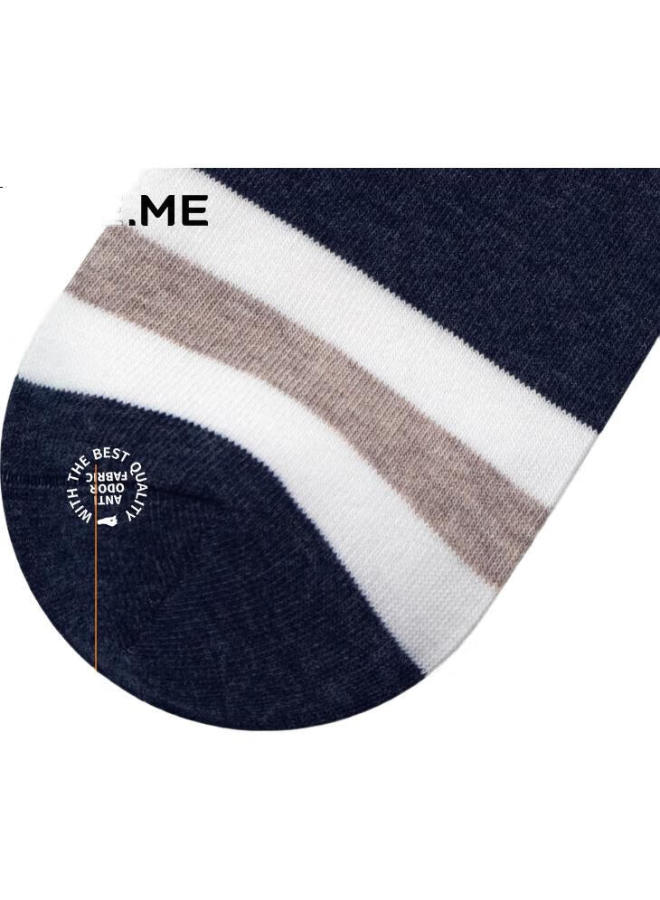 Leeme.Me Grain Rice 【Antibacterial】Socks Men'S Spring And Summer Men'S Short Socks Breathable Boat Socks Men'S Socks 4 White - Image 1