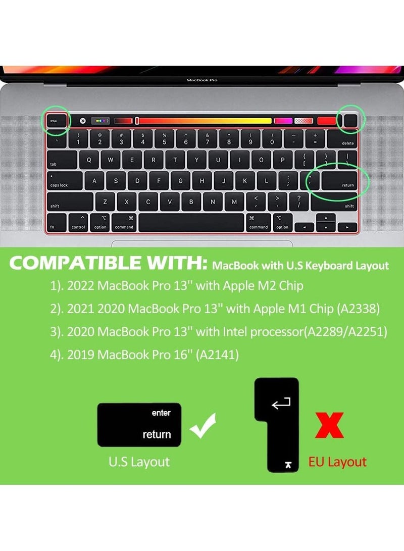 AMM Russian Language Silicone Keyboard Cover Skin Protector Compatible with 2019 Newest MacBook Pro 16 inch with Retina Display Model A2141 (Black) - Image 2