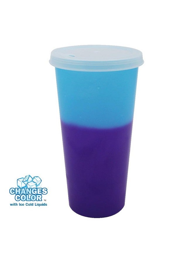 AAkron 26oz. Mood Color Changing Cups with Drink Trough Lid - Set of 5, Set includes 5 cups with lids, One of each color: Blue To Purple , Pink To Purple , Yellow To Green , Frosted To Red , Frosted To Blue - Image 2