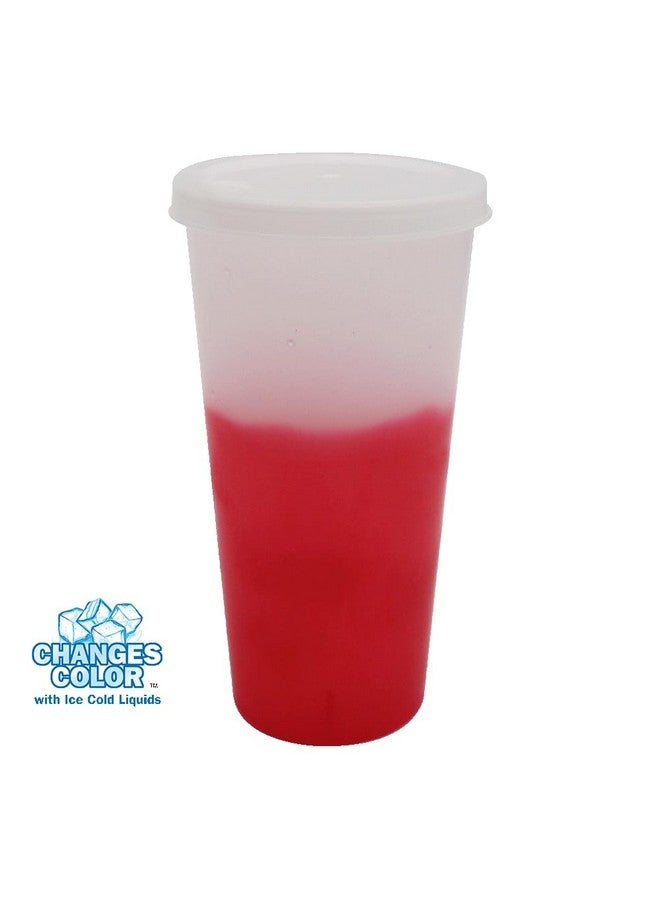 AAkron 26oz. Mood Color Changing Cups with Drink Trough Lid - Set of 5, Set includes 5 cups with lids, One of each color: Blue To Purple , Pink To Purple , Yellow To Green , Frosted To Red , Frosted To Blue - Image 3
