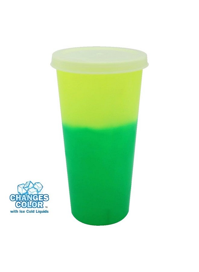 AAkron 26oz. Mood Color Changing Cups with Drink Trough Lid - Set of 5, Set includes 5 cups with lids, One of each color: Blue To Purple , Pink To Purple , Yellow To Green , Frosted To Red , Frosted To Blue - Image 5