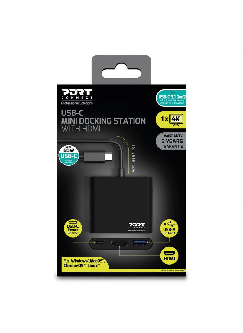 USB Type C mini docking station with HDMI