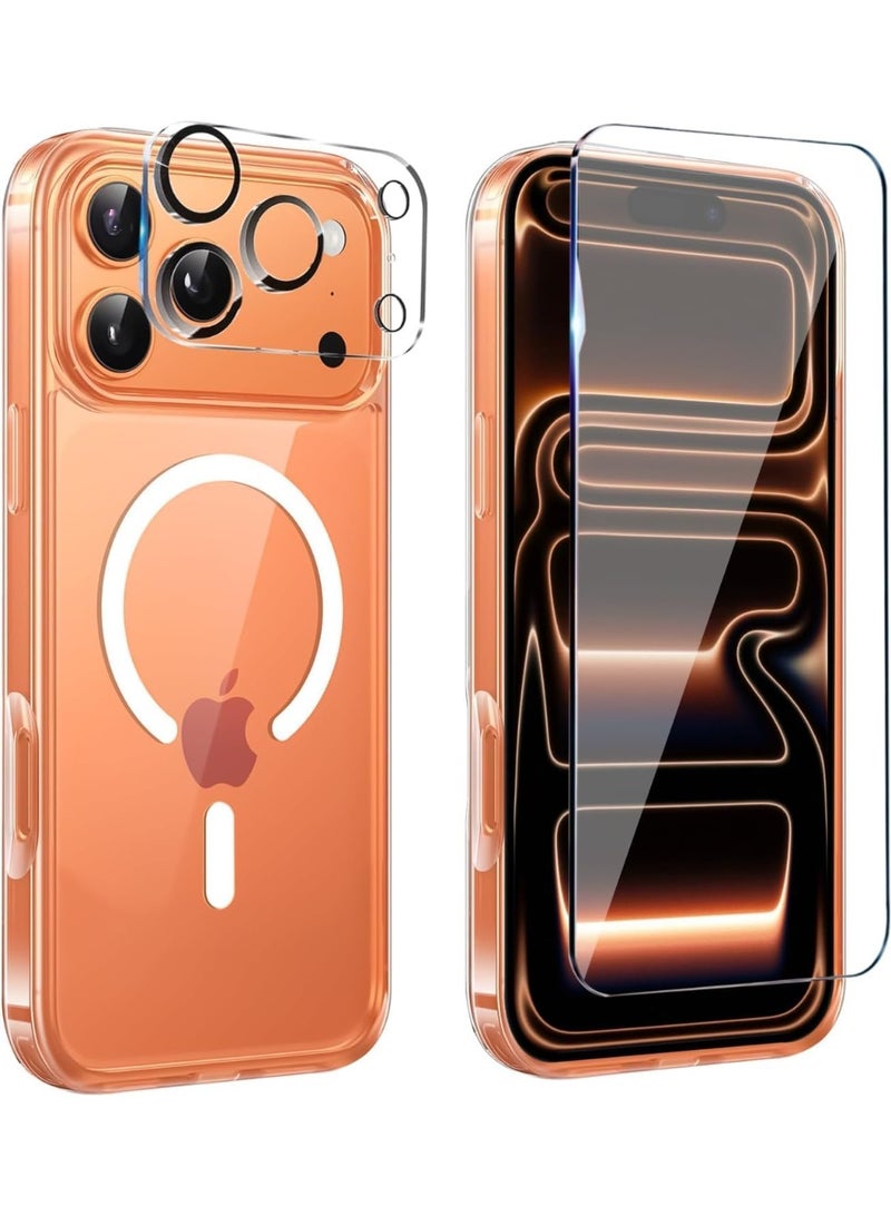 Denx Clear Case for iPhone 17 Pro Max,Magnetic Case Clear with Screen Protector & Camera Protector [Compatible with MagSafe],Shockproof TPU Cover-Transparent - Image 1