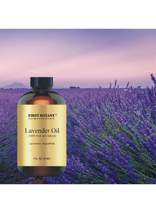 First Botany 100% Pure Bulgarian Lavender Essential Oil - Premium Lavender Oil for Aromatherapy, Massage, Topical & Household Uses - 1 fl oz (Lavender) 