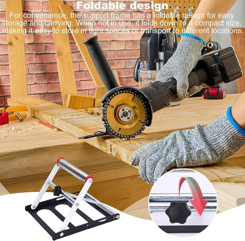 Adjustable Height Metal Rye Stand Cutting Machine Support Frame Stable Workbench - Image 4