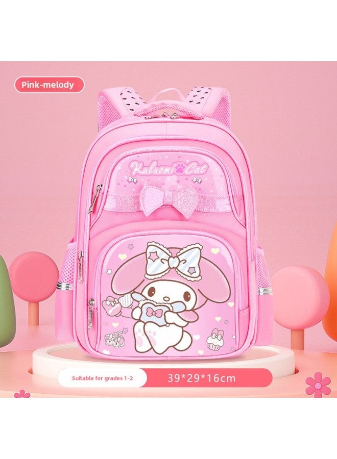 Kuromi Schoolbag Primary School Girl 1-3 Grade 6 One To Three Children Sanrio Schools Bags-Color:Pink-melody ] - Image 1