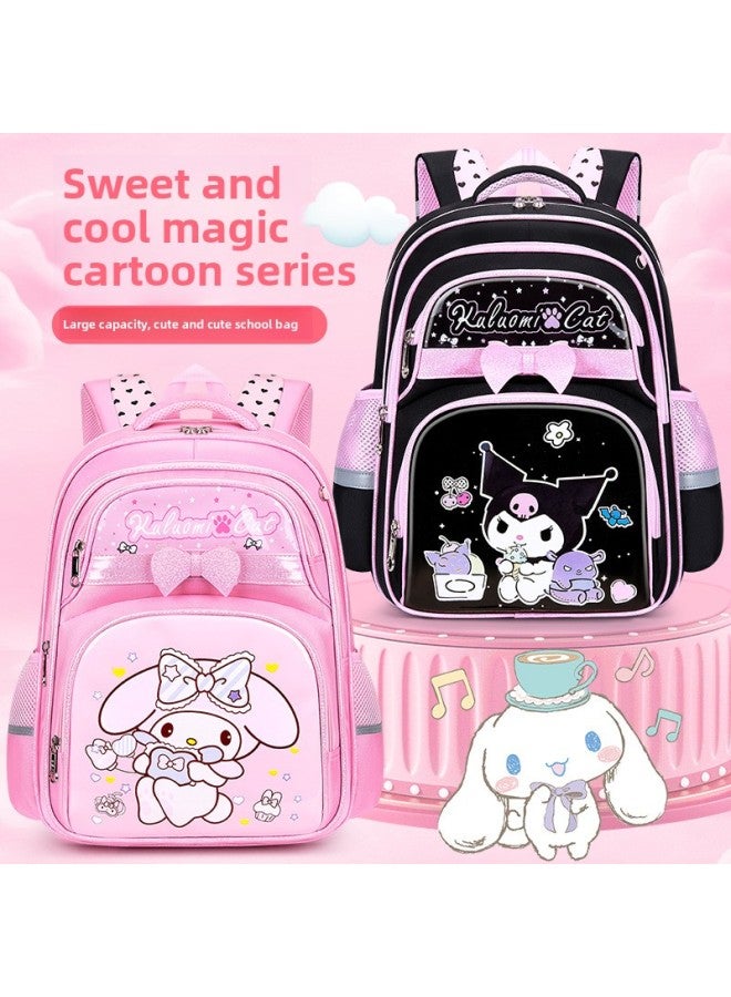 Kuromi Schoolbag Primary School Girl 1-3 Grade 6 One To Three Children Sanrio Schools Bags-Color:Pink-melody ] - Image 2
