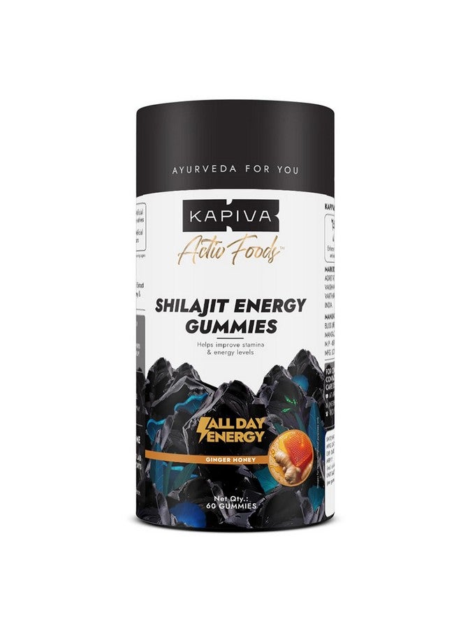 Kapiva كابيفا هيمالايا شيلجيت/شيلاجيت جومي | 225 ملغ شيلجيت/جومي | نكهة زنجبيل بالعسل | جومي معتمد من NABL | يعزز مستويات الطاقة، التحمل والقدرة على التحمل | بدون سكر مضاف | خالي من الجيلاتين | 60 جومي - Image 1