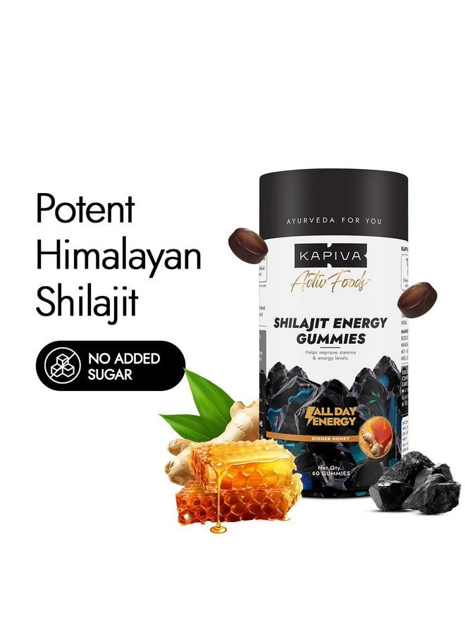 Kapiva كابيفا هيمالايا شيلجيت/شيلاجيت جومي | 225 ملغ شيلجيت/جومي | نكهة زنجبيل بالعسل | جومي معتمد من NABL | يعزز مستويات الطاقة، التحمل والقدرة على التحمل | بدون سكر مضاف | خالي من الجيلاتين | 60 جومي - Image 2