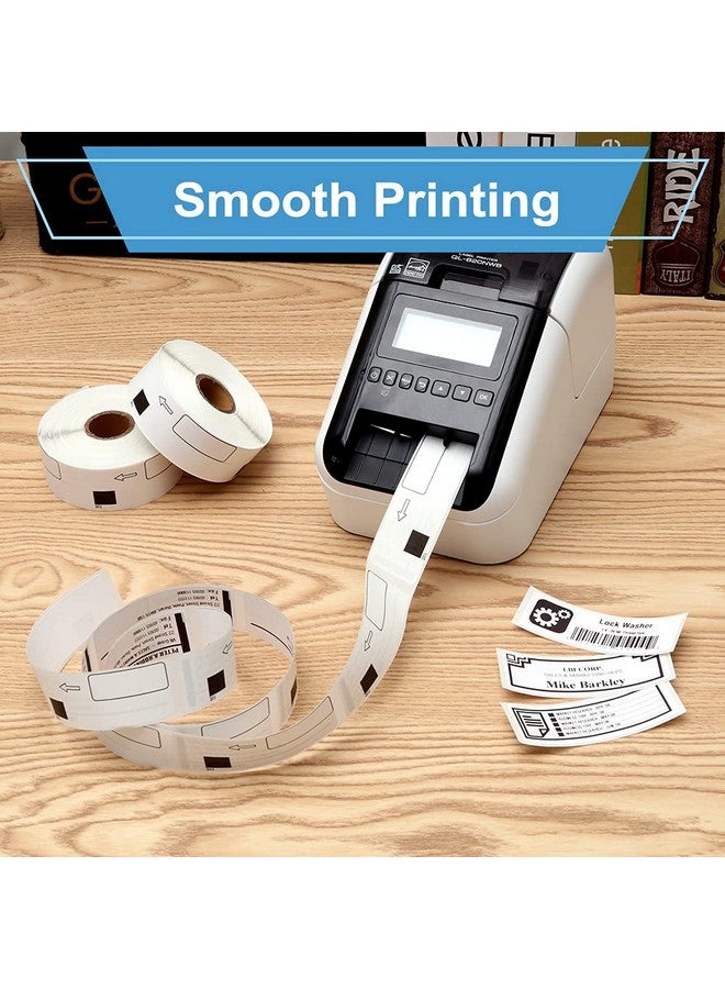 12 Rolls Replace Brother Ql800 Address Label Dk1201 (1.1 X 3.5) For Ql810W Ql710W Label Printer Diecut 29Mm X 90Mm Dk Label Barcode & All Purpose Label 1 Frame