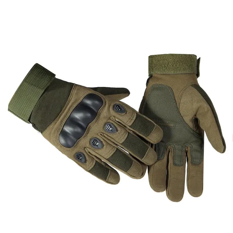 ketmart Nylon Tactical Full Finger Gloves for Sports, Hard Knuckle,Hiking,Cyclling,Travelling,Camping,Outdoor,Boxing, Motorcycle Riding and Winter use Arm Shooting Gym Glove (Color-Green) - Image 2