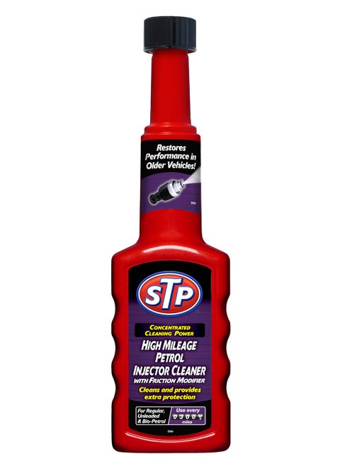 High Mileage Petrol Injector Cleaner 200Ml, Concentrated Cleaning Power, For Regular, Unleaded, And Bio-Petrol, 1 Piece