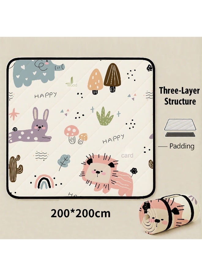 Extra Large 3M Waterproof Ultrasonic Picnic Blanket, Thick Outdoor Camping Mat, Seat Cushion, Beach Mat, Portable Ground Mat