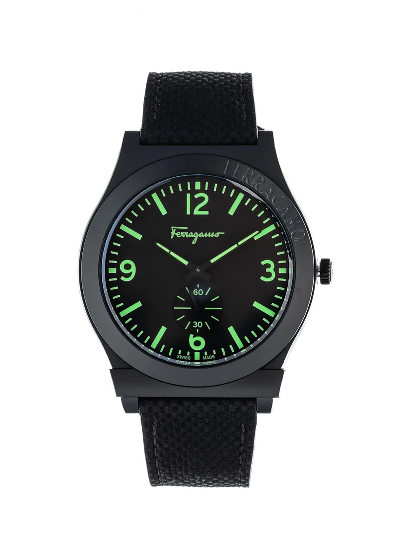 Gancini Quartz Black Dial Watch