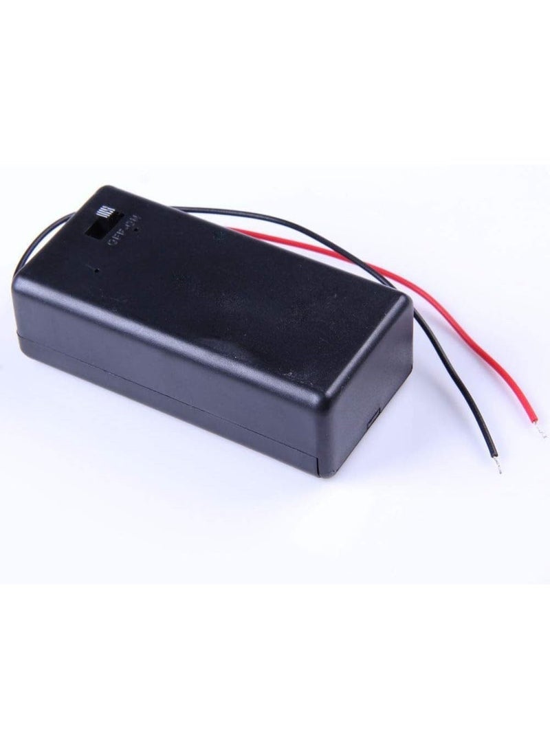 (1 Pc) Battery Holder Box Case With Wires | DIY Power Supply (9V) - Image 2