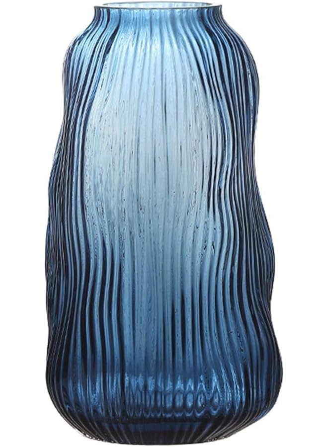 The Bros Blue Vase, Decorative Large Glass Vase Home Decor, Centerpieces Decoration for Living Room, Bedroom, Table (Size : Big) - Image 1