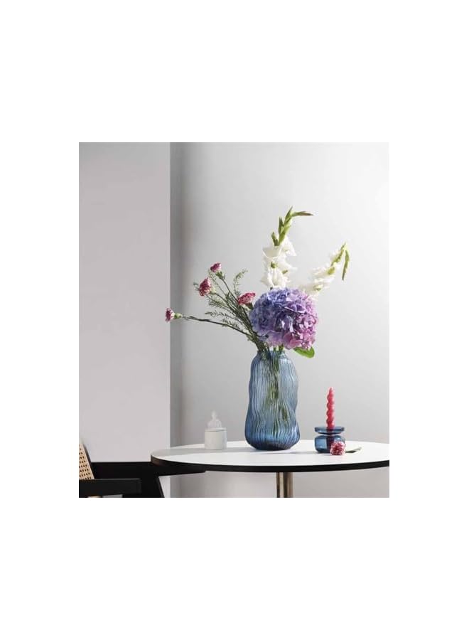 The Bros Blue Vase, Decorative Large Glass Vase Home Decor, Centerpieces Decoration for Living Room, Bedroom, Table (Size : Big) - Image 3