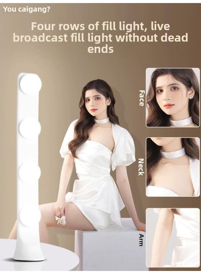 Loquat Row Light Fill Light Anchor Dedicated Portable Desktop Double Row Light Live Studio Beauty Soft Light LED Face Lighting Light-Light Source Color:【Hot Sale】 Double Lights⭐Upgraded One-piece Single-ro  - Image 3
