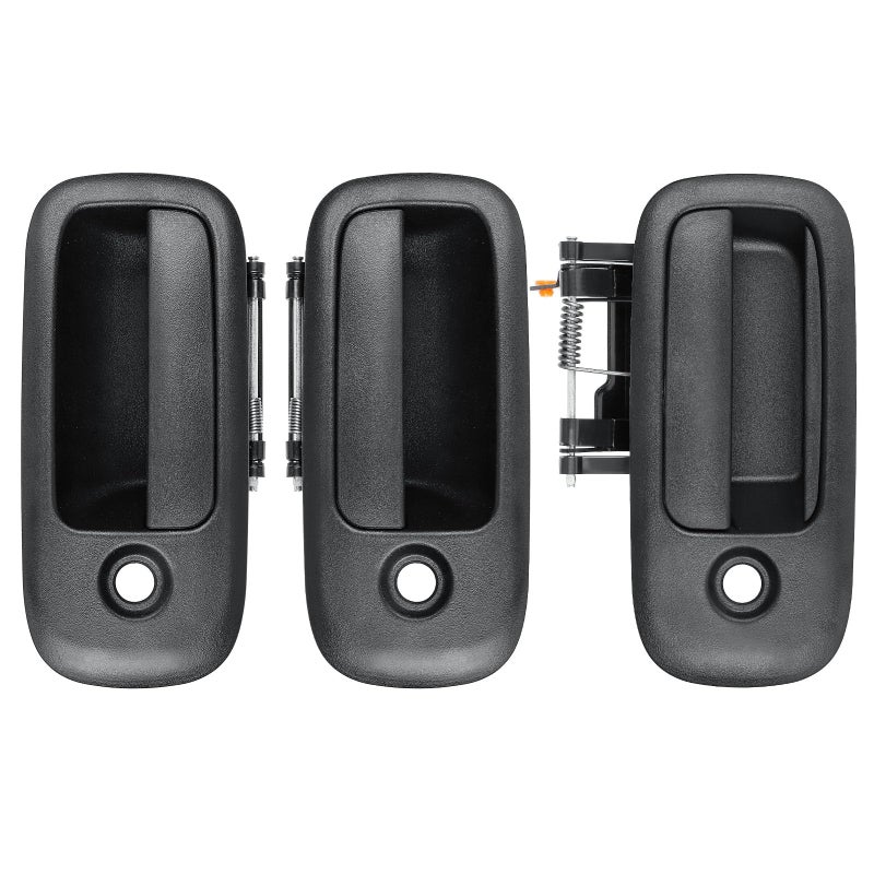 X4XZ 3PCS Exterior Door Handle Set Front Left Right Rear Right Side Compatible with 19962009 Chevy Express GMC Savana 1500 2500 3500 Van Replaces 79320 79321 83373