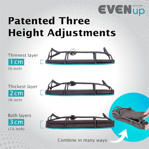 EVENup - Shoe Lift for Walking Boot I Adult Size Medium I Shoe Balancer for Use with Fracture Boots or Leg Length Discrepancy I 3 Adjustable Heights for Gait Improvement I Shoe Leveler, Shoe Riser - Image 5