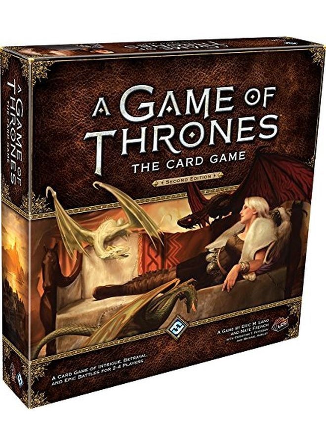 Fantasy Flight Games مجموعة أساسية من لعبة الورق A Game Of Thrones، الإصدار الثاني؛ لعبة معركة ملحمية؛ لعبة إستراتيجية للبالغين والمراهقين؛ للأعمار من 14 عامًا فأكثر؛ 24 لاعبًا؛ متوسط وقت اللعب 12 ساعة؛ من صنع  - Image 1