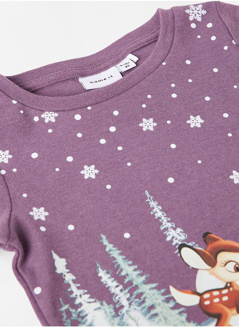 NAME IT - Kids Bambi Long Sleeve Sweatshirt - Image 1