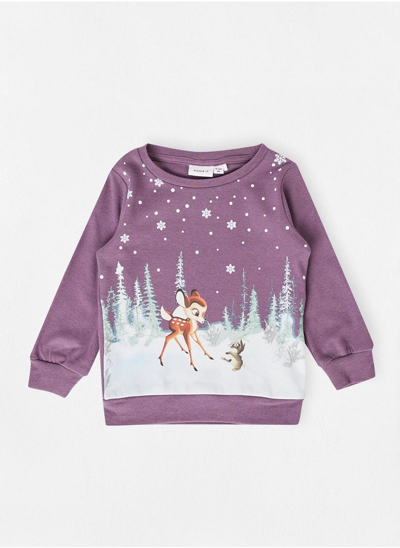 NAME IT - Kids Bambi Long Sleeve Sweatshirt - Image 1
